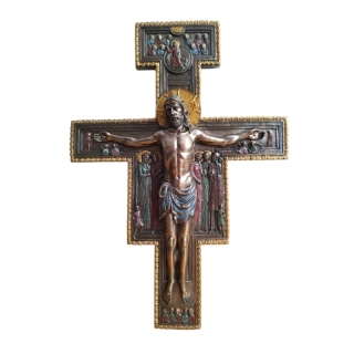 Kříž San Damiano 40 cm – nástěnný krucifix, Veronese WU75880A4