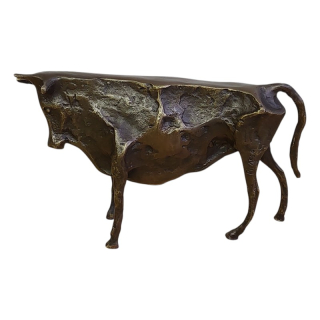 Bronzová socha býka – Picasso | Ručně vyráběná plastika, minimalistické umění, sběratelská dekorace