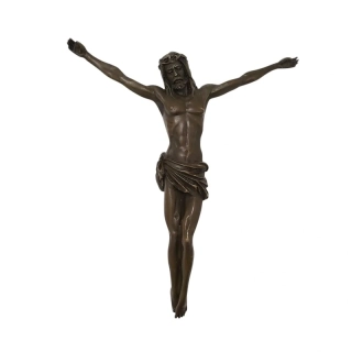 Ježíš Kristus - nástěnná bronzová soška, Corpus Christi – Ježíš Kristus na kříži