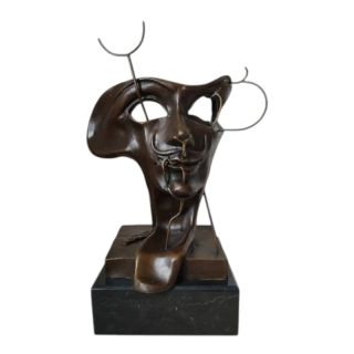 Salvador Dalí - Autoportrét - Bronzová socha