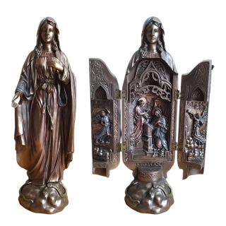Triptych Madona – otevírací oltářní soška, Zvěstování Páně, náboženská dekorace Veronese WU77538A4