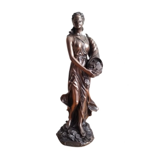Fortuna – bohyně štěstí a prosperity, bronzovaná figurka symbolu hojnostiVeronese WU76450A1