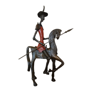 Don Quijote na koni – bronzová socha rytíře ve stylu Salvadora Dalího