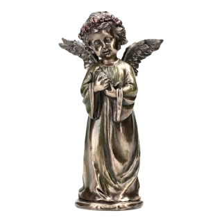 Andělská dívka s holubicí – bronzovaná figurka Veronese WU75411A4